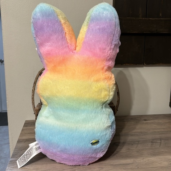 NWT LARGE PEEPS ANIMAL ADVENTURE 16 INCH RAINBOW PLUSH BUNNY PEEP - Picture 5 of 12